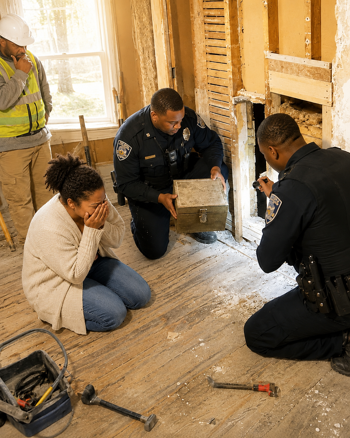 I WAS SITTING IN A LAWYER’S OFFICE LISTENING TO MY GRANDMOTHER’S WILL BE READ WHEN MY FAMILY WALKED OUT WITH MILLIONS—AND I WALKED OUT WITH A FALLING-APART HOUSE NOBODY WANTED. MY FATHER SMILED LIKE HE’D JUST WON SOMETHING AND SAID, “SHE GAVE YOU WHAT YOU COULD HANDLE.” FOUR MONTHS LATER, MY FOREMAN CALLED ME AT TEN AT NIGHT, HIS VOICE SHAKING SO BADLY I COULD BARELY UNDERSTAND HIM. “MA’AM… WE FOUND SOMETHING INSIDE THE WALL.” WHEN I PULLED INTO THE DRIVEWAY IN THE RAIN, TWO POLICE CARS WERE ALREADY PARKED OUT FRONT—AND AN OFFICER WAS HOLDING A STEEL BOX COVERED IN DUST… WITH MY INITIALS CARVED INTO THE LID… - usnews