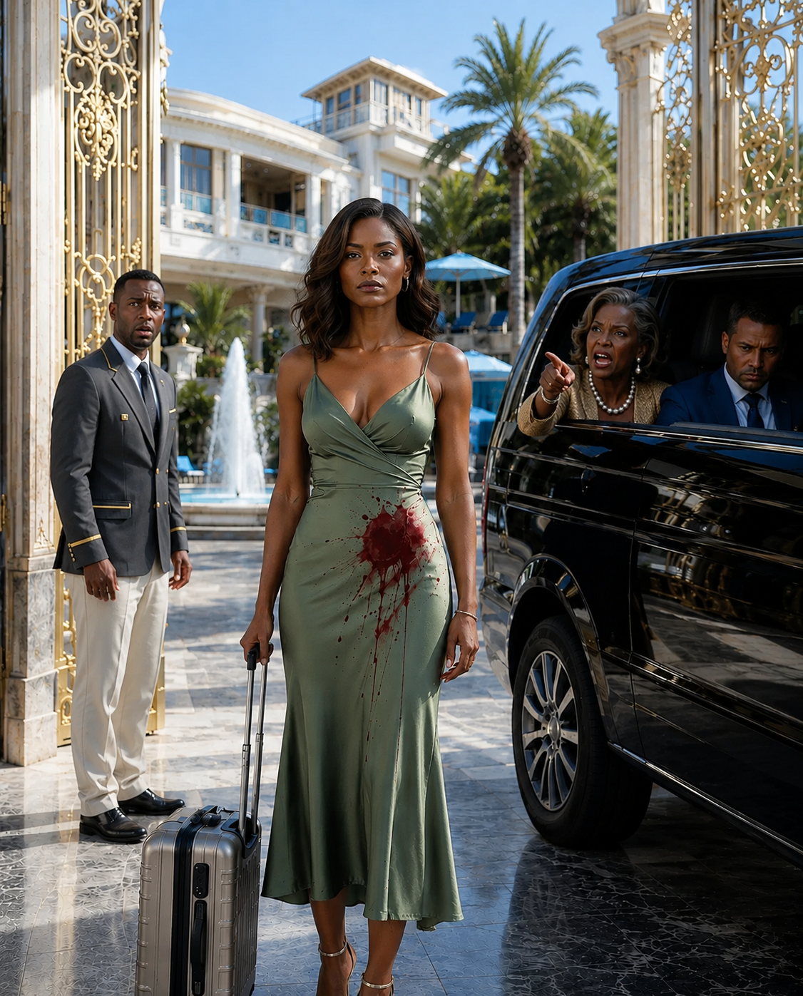 My mother-in-law pushed my suitcase onto the pavement and smiled like she had just erased me. “This resort is for people with class, not women like you,” she said, while my husband looked away.