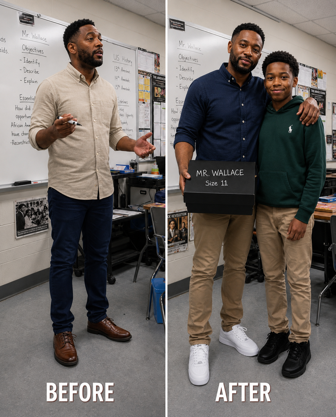 MY 14-YEAR-OLD SON SPENT HIS LAST MO.NEY BU.YING NEW SNEAKERS FOR HIS HISTORY TEACHER — THE NEXT MORNING, AN OFFICER CAME TO OUR DOOR AND SAID, “YOU MAY NOT KNOW WHAT YOUR SON DID.”