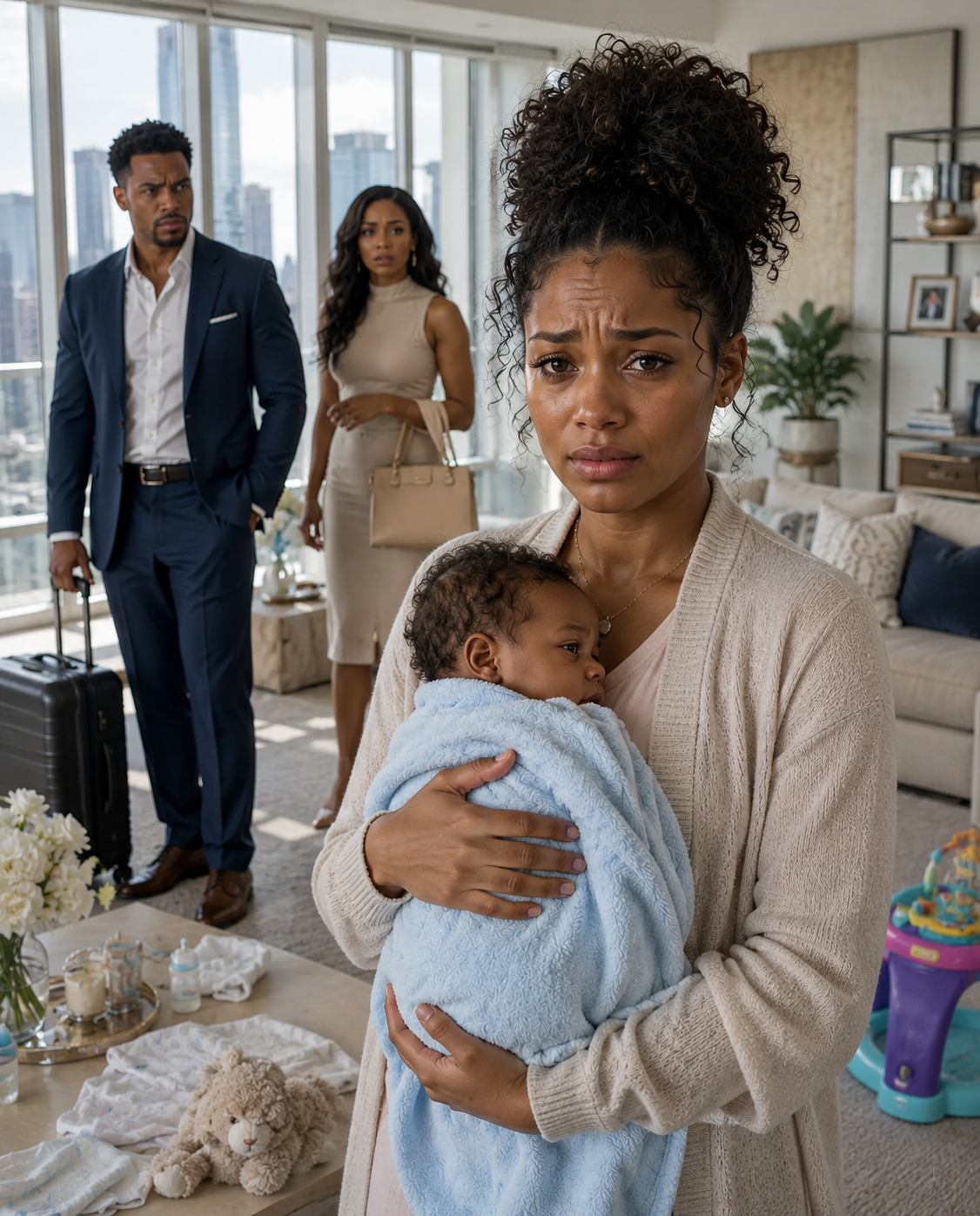 My husband abandoned me and our three-day-old son, shivering with a cold, to fly off with his mistress. While they posted cocktails and sunsets, I was screaming