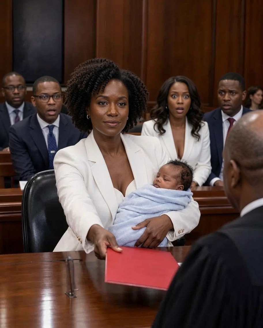 I walked into court holding my newborn son while my husband’s lawyer smiled like I was already defeated.