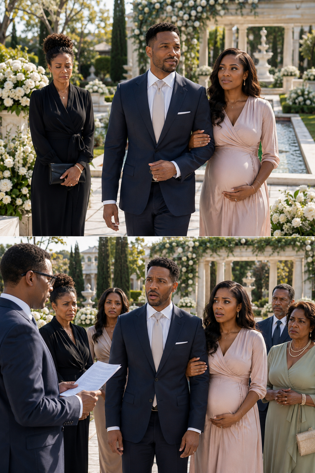 I walked into my father-in-law’s funeral with my pregnant lover, sure my wife was finished. Then the will revealed she had inherited $300 million. She smiled and whispered, “Now tell me… who needs whom?” Seconds later, I learned the real trap had just begun.