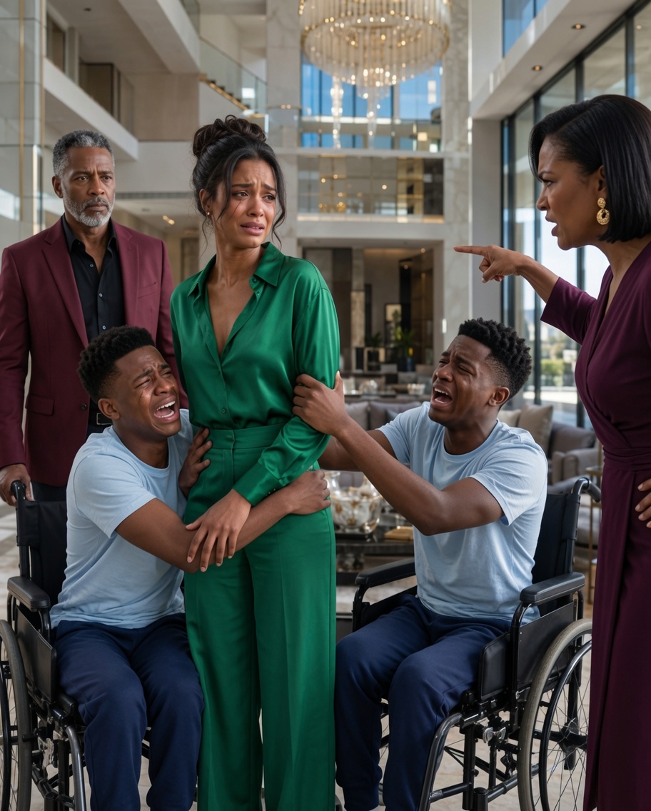 The millionaire returned home early to his mansion… and upon seeing what the maid was doing with his wheelchair-bound sons, he couldn’t hold back his tears.