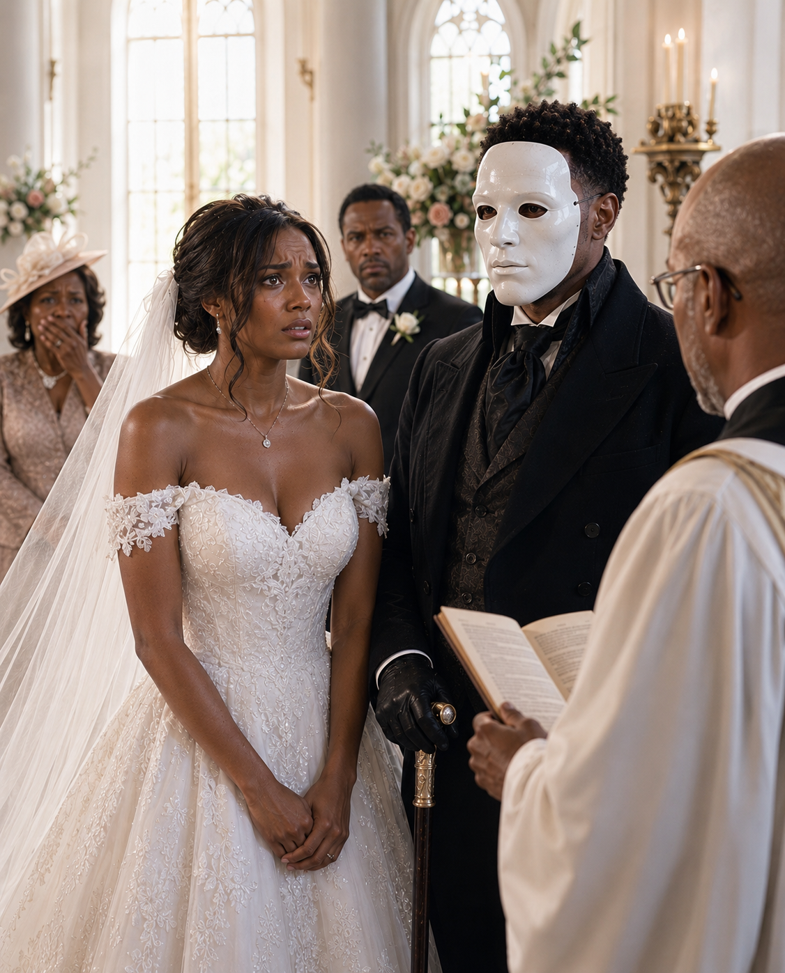 She Was Forced to Marry a 90-Year-Old Billionaire at the Altar — But When He Took Off His Mask, the Whole Chapel Froze1 M1