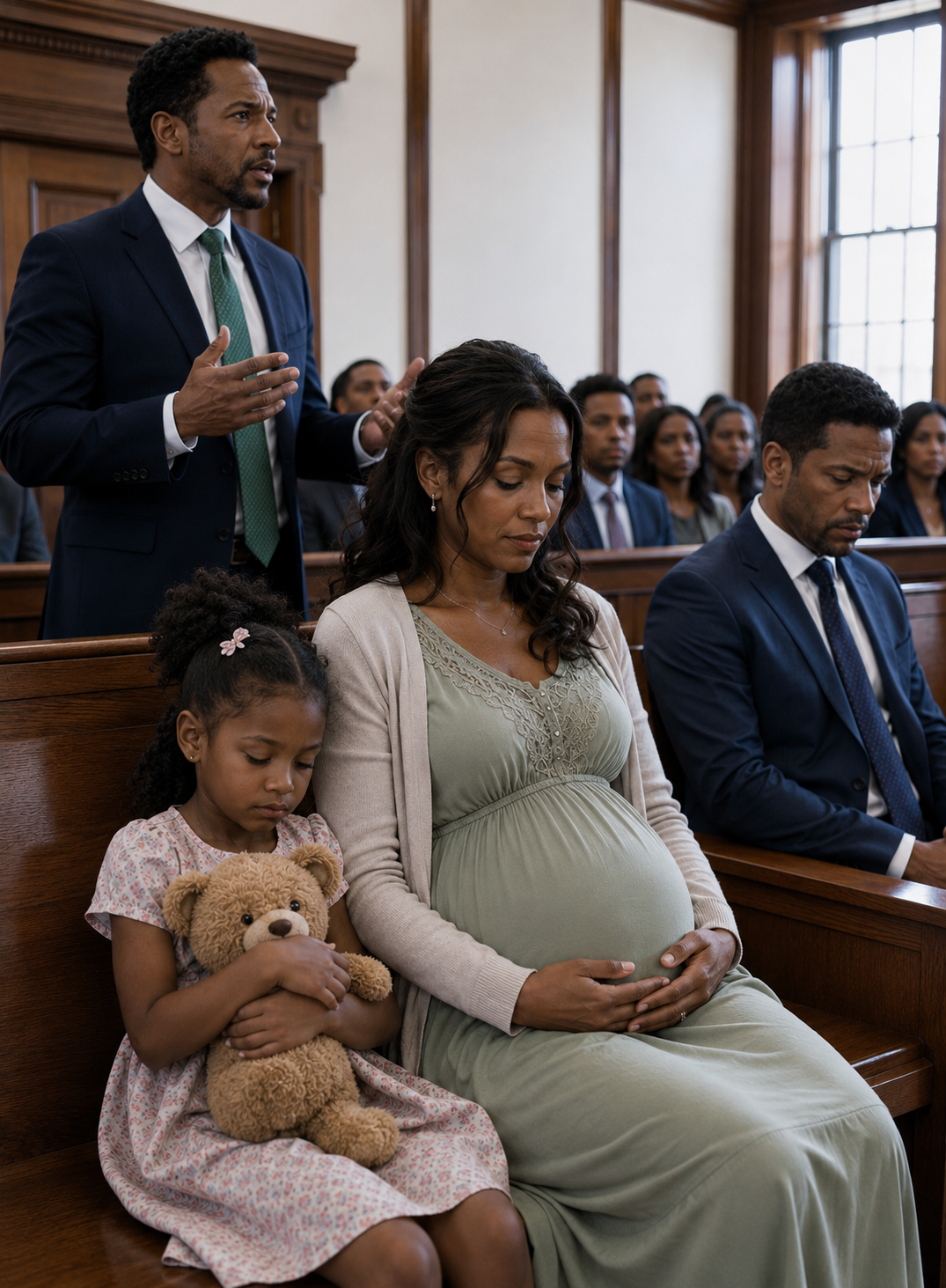 A Pregnant Wife Asked the Judge for a Divorce and Gave Everything to Her Husband While His Mistress Laughed, but the Courtroom Went Still When the Judge Called in a Little Girl Who Had Revealed What Her Father and the “Mean Lady” Had Done