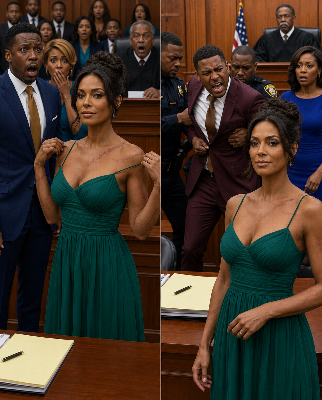 In the divorce courtroom, my husband stood beside his new lover and smirked. “The company, the house, the cars—they’re mine now. You’ll have nothing.” I stayed silent. Then I removed my coat, revealing the proof he never expected anyone to see. The courtroom went completely still. I looked at him and whispered, “This is no longer just a divorce. This is where the truth finally comes out.”