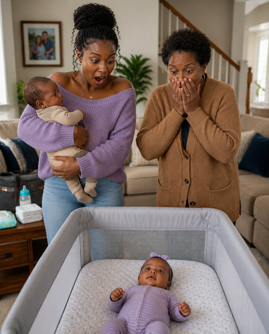 My mother called me in the middle of the night asking, “When are you coming back for the baby?”, but my daughter was asleep next to me; I ran to her house and found another baby girl dressed in her clothes, inside a crib that no one should have touched.