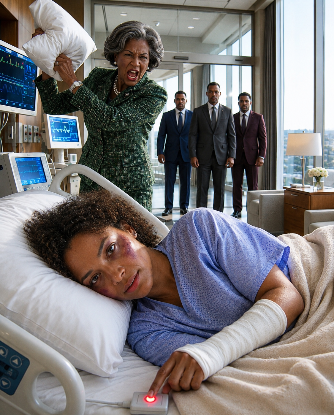 Trapped in a full-body cast after a “suspicious” balcony fall, I lay paralyzed in the ICU. My mother-in-law leaned over, vi0lently p!nching my bru!sed cheek. “You should have d!ed in the fall, you cheap trash,”