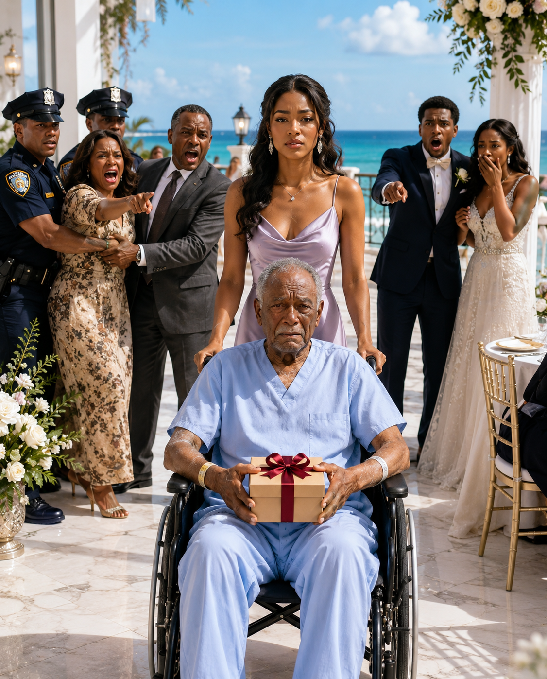 My grandfather flew six hours to attend my brother’s wedding—but my parents sat him behind the trash cans. My mother hissed, ‘That old beggar will embarrass us.’