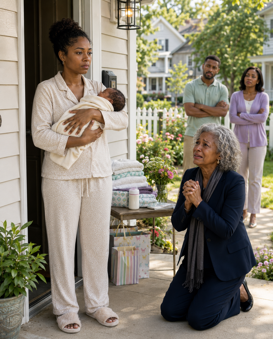 “At a family dinner, I said, “I’m about to give birth.” My parents sneered, “Call a cab. We’re busy.” I drove myself to the ER in unbearable pain. A week later, my mom showed up at my door and said, “Let me see the baby.”