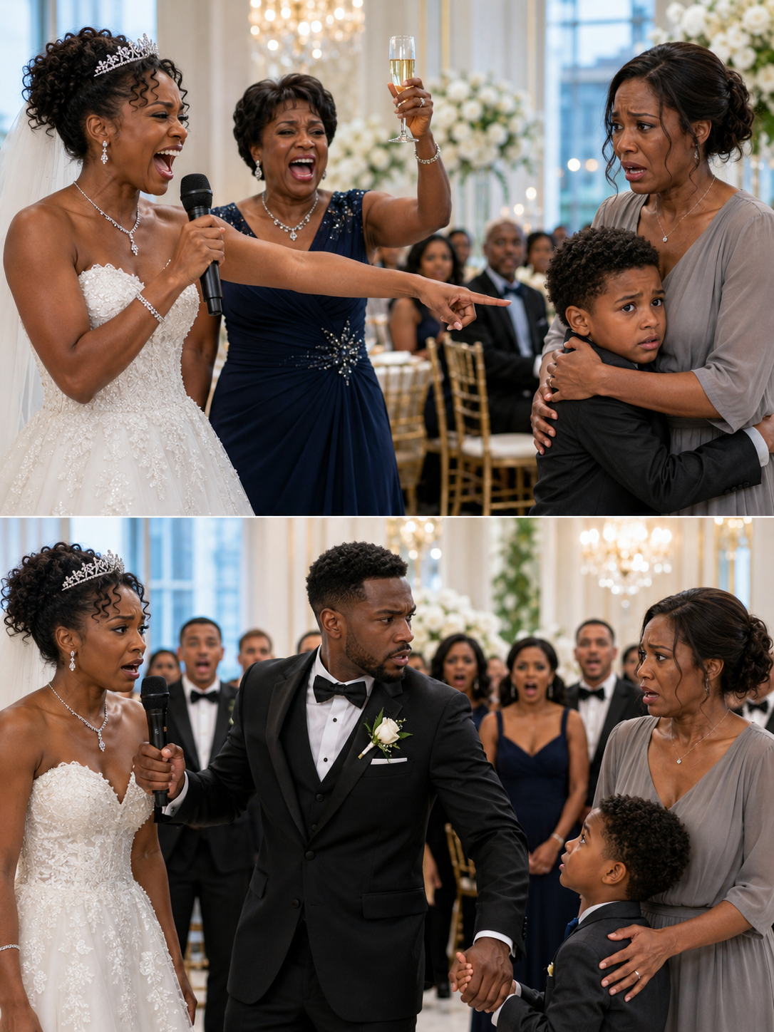 At my sister’s wedding, she grabbed the microphone and called me “a single mom no man would ever want” in front of 200 guests. Then my mother raised her glass and called me “used goods.