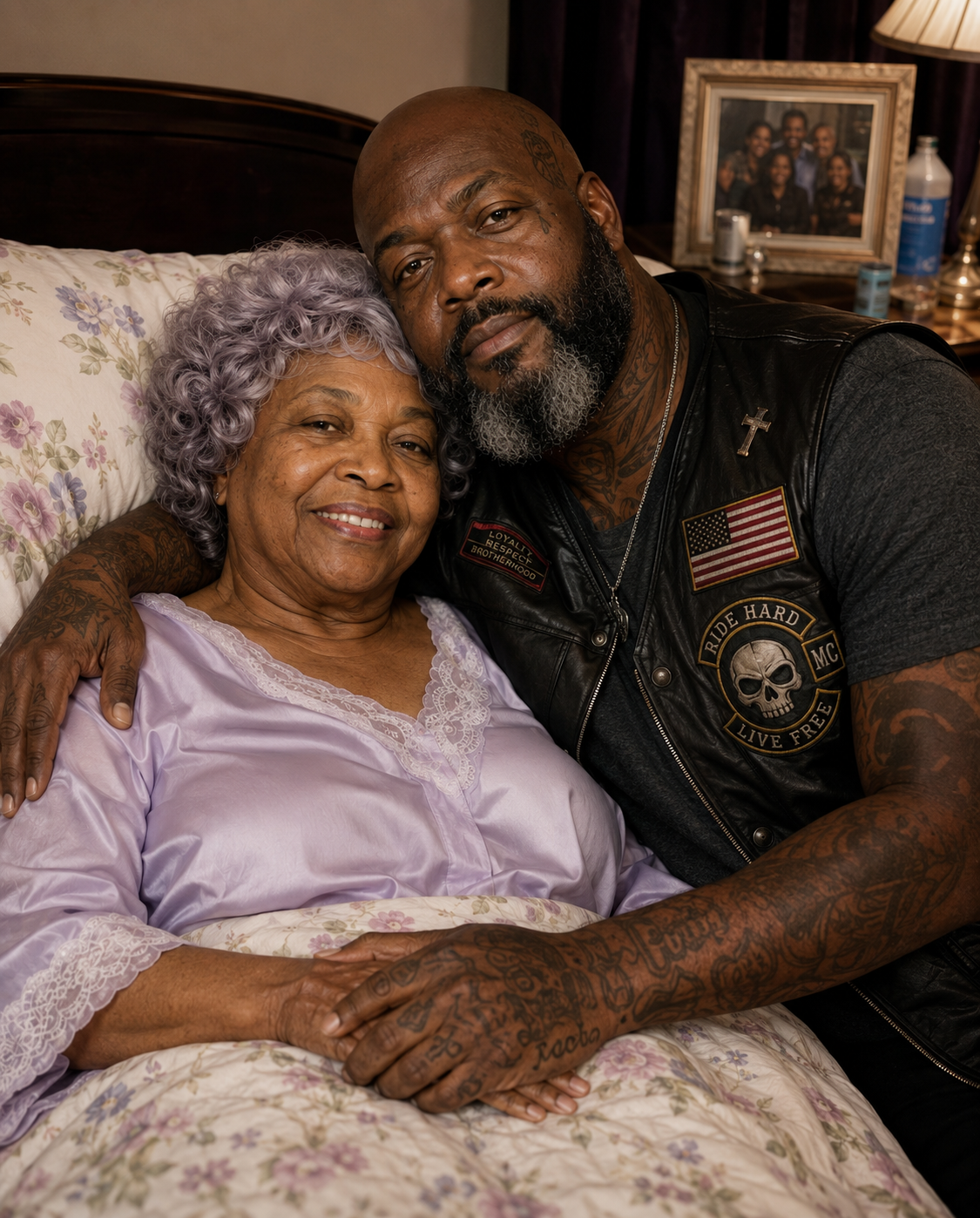 My 81-Year-Old Mother Hired a Heavily Tattooed Biker as Her Caregiver – When I Found Out Why, My Knees Gave Out Right There