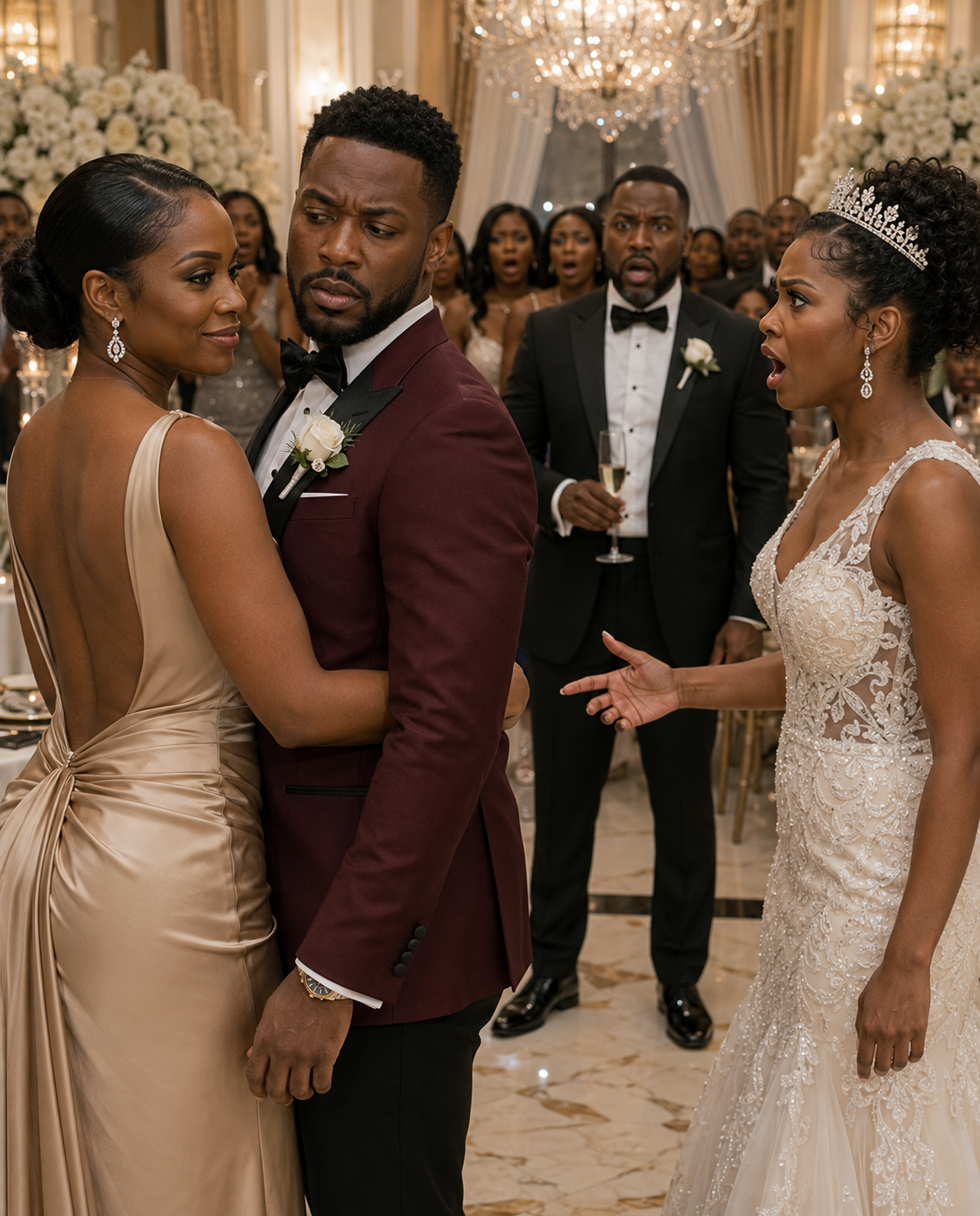 My ex-husband invited me to his wedding to see me alone, so I hired an actor as a date… but when the bride saw him with me, her face turned colorless.