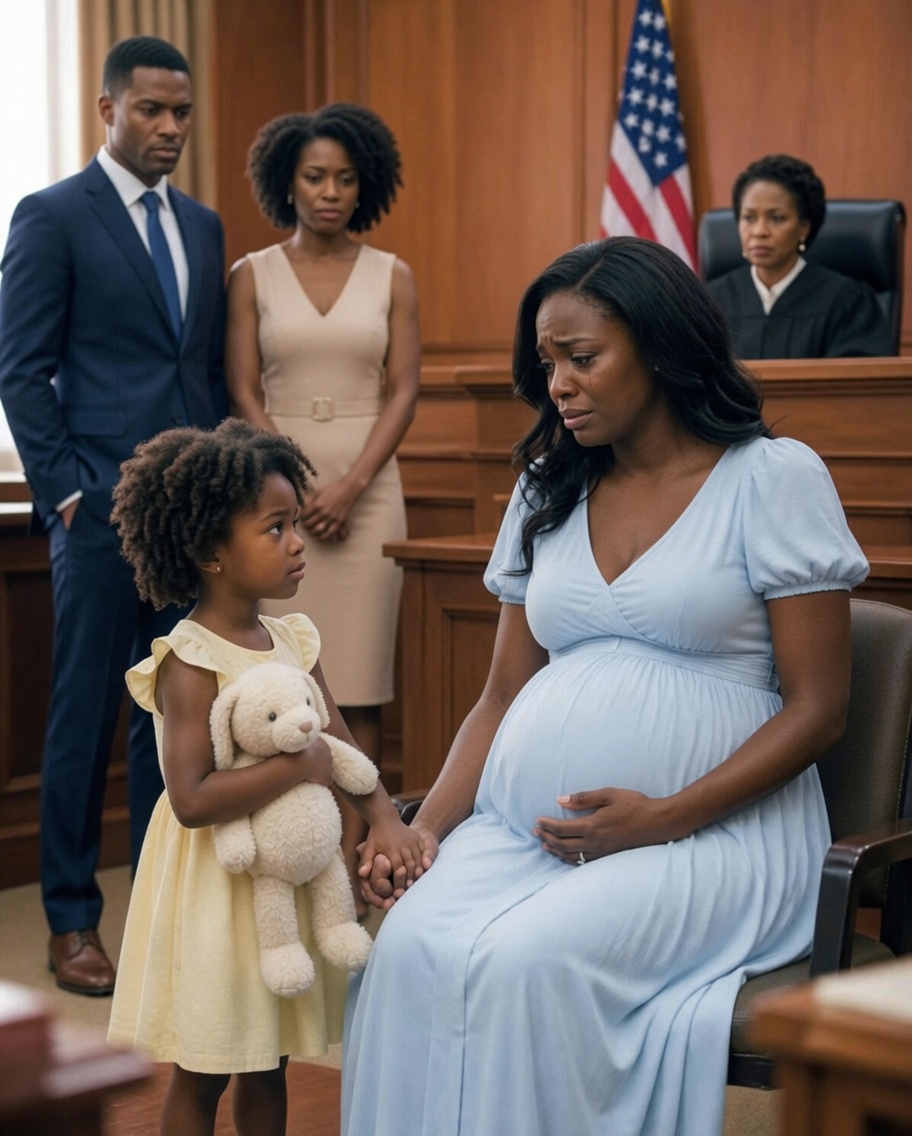 Eight Months Pregnant, She Walked Into Court Asking For A Divorce And Voluntarily Gave Her Unfaithful Husband The House, The Savings, The Cars, And Every Shared Asset While His Smug Companion Smiled From Across The Room — Then A Six-Year-Old Girl Carrying A Worn Stuffed Rabbit Entered The Courtroom And Shared A Secret Her Father Never Expected Anyone To Hear The Divorce Hearing No One Saw Coming