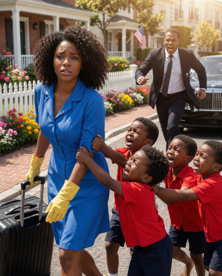The Billionaire Threw His Housekeeper Out as a Thief—Then His Bleeding Triplets Ran After Her Screaming the Truth About His Fiancée