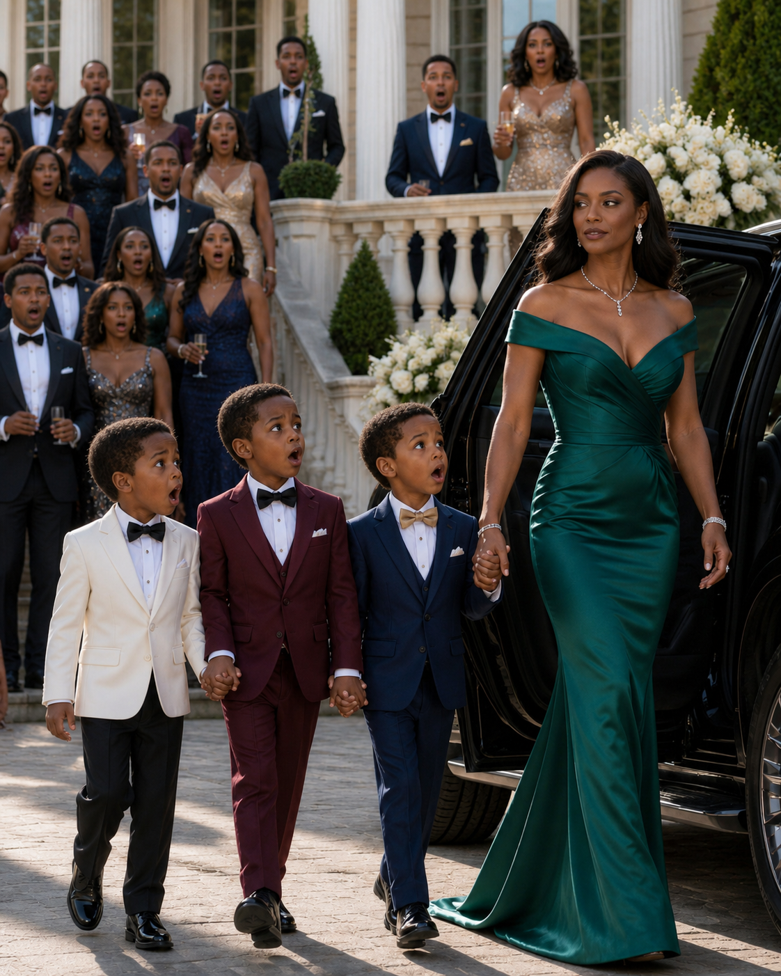 I Took My 5-Year-Old Triplets to My Millionaire Ex-Husband’s Wedding… And The Second His Family Saw Them, The Whole Mansion Went De@d Silent.