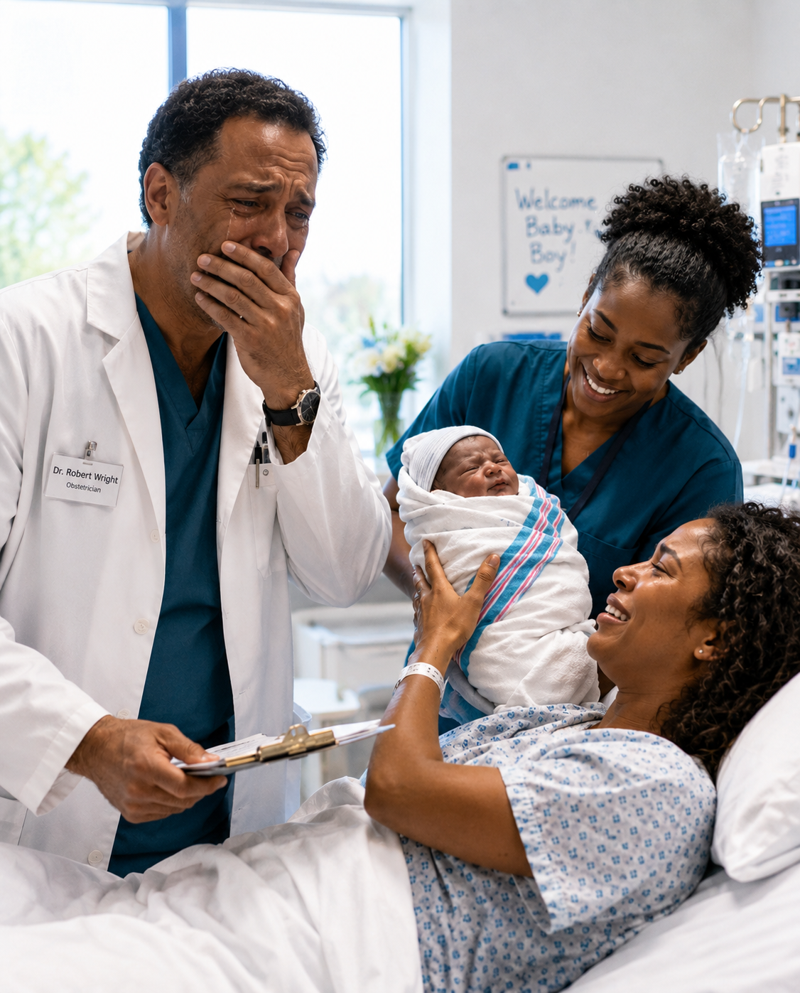 "She walked into the hospital alone to give birth… and moments after her baby arrived, the doctor looked at him — and suddenly broke down in tears1. M1