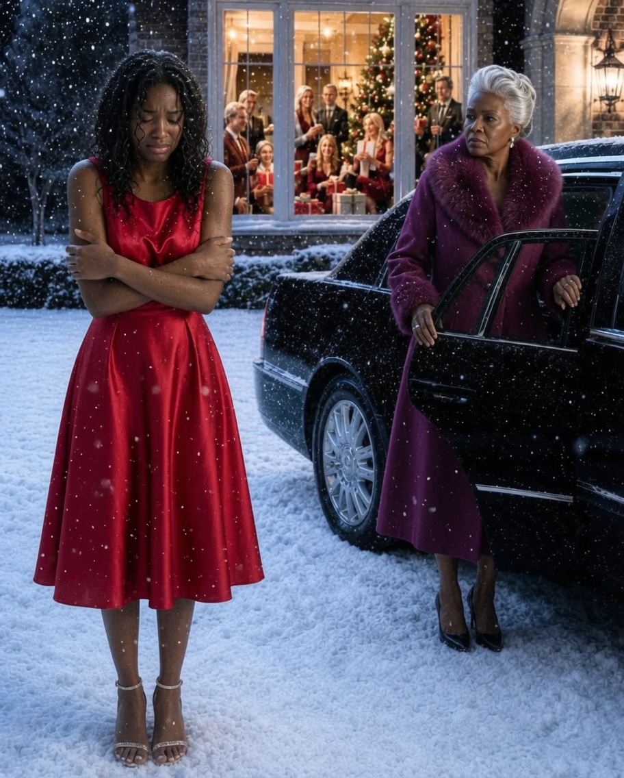 On Christmas Eve, my dad threw me out into -10°C snow for speaking up at dinner. I watched my family open gifts without me—until a black limo arrived, and my billionaire grandmother stepped out. She saw me trembling, looked at the house, and said, “Demolish.”