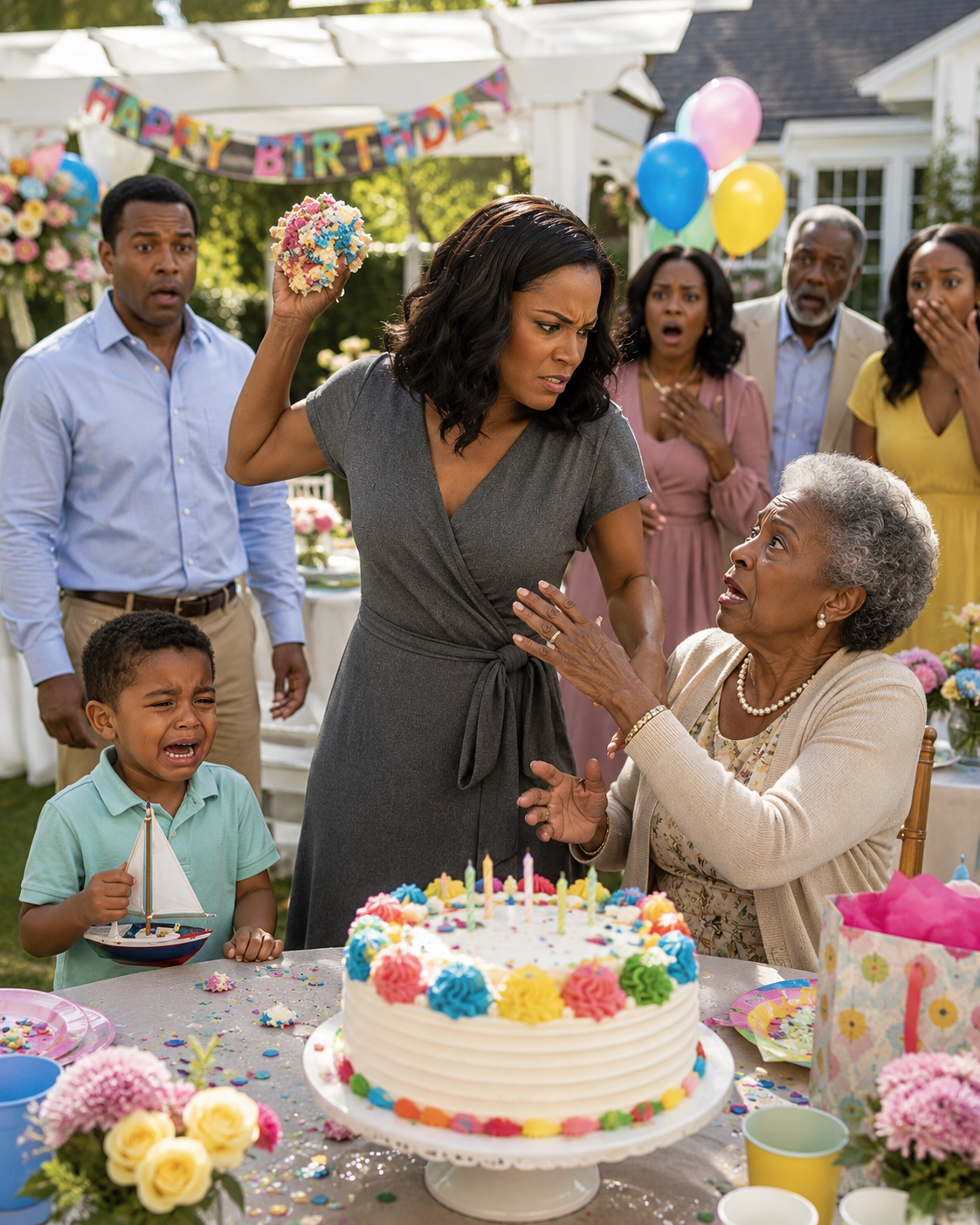 “Dis0bedient children must be taught through pa!n.” My mother-in-law ruined my little boy’s birthday by giving him a d!sgusting gift in front of the whole family. The worst part wasn’t the hum!liation, but seeing my husband stand by and allow such cruelty