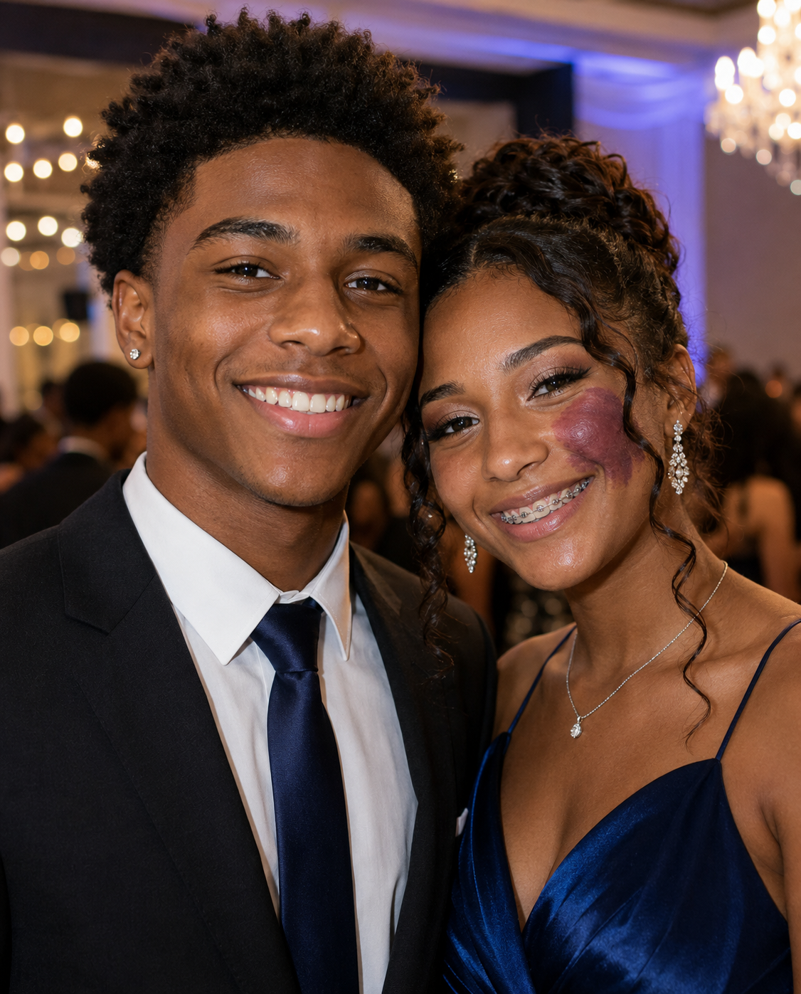 Only one boy asked me to prom since no one else wanted to go with me because of the birthmark on my face — everyone laughed until police officers walked into the gym.