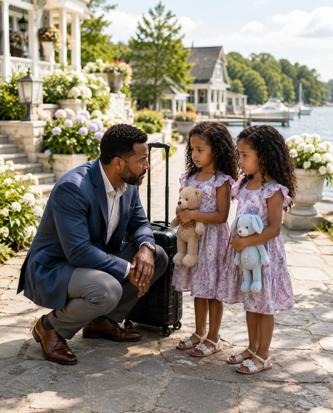 The millionaire returned to the estate where he buried his wife and found two barefoot girls saying they bore his last name