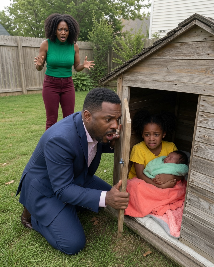 I Opened The Backyard Doghouse And Found My Two Children Hiding Inside—My 7-Year-Old Daughter Whispered “Dad…” Like She Wasn’t Sure I’d Come Back… And What The Security Cameras Revealed About My Wife Changed Everything I Thought I Knew About My Own Home