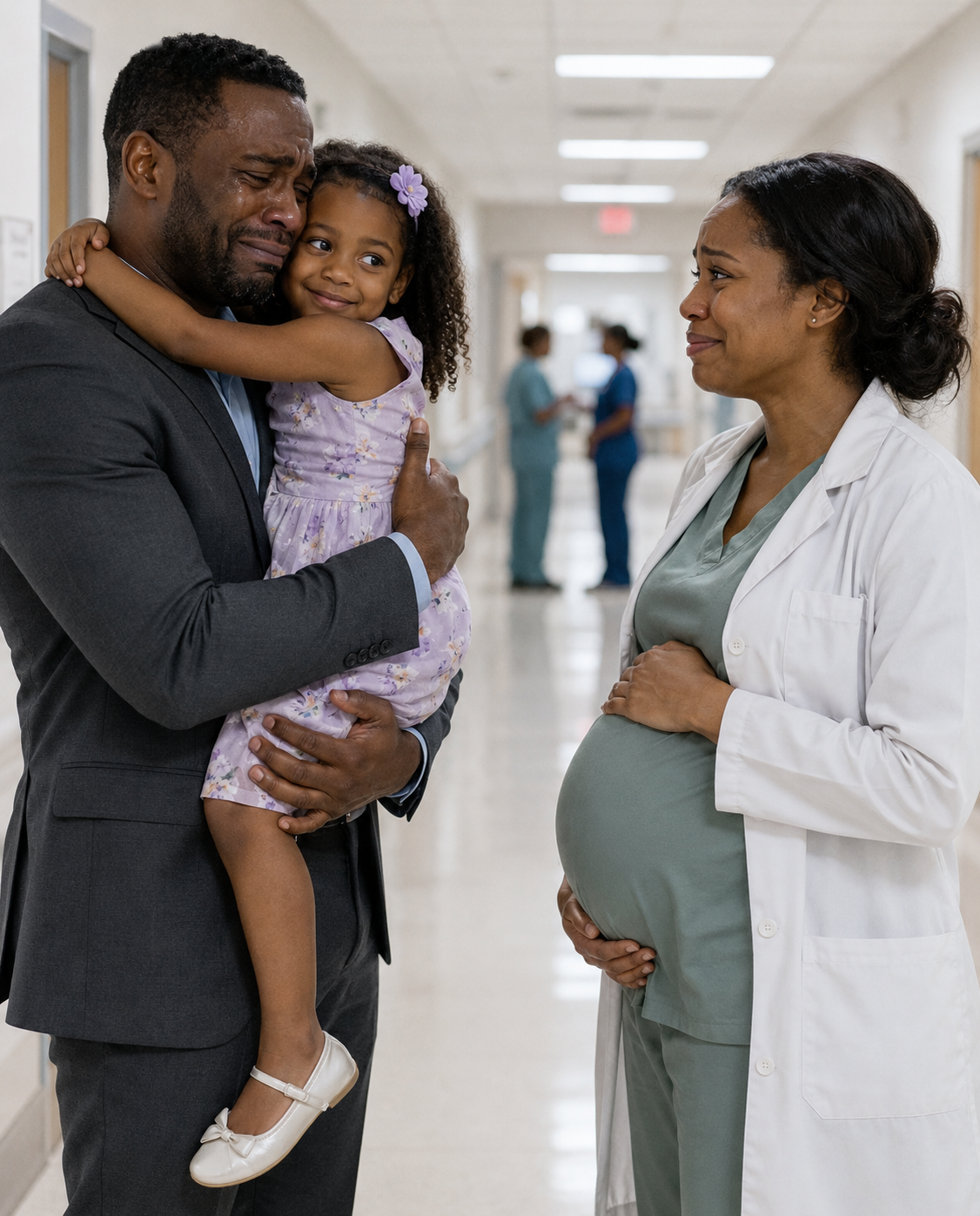 My ex rushed into my ER carrying his injured daughter, only to find me—the doctor he abandoned—seven months pregnant with his baby. I didn’t cry. I stayed completely professional. “I’m Dr. Clara,” I said, ignoring his eyes staring at my belly. But when his daughter whispered one simple sentence, his face went completely pale… - usnews