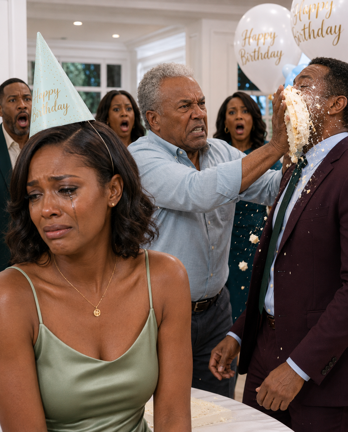 “Honey… why is your face covered in bru!ses?” my father asked as he walked into my birthday party. My husband smiled and said, “It was me. I sla.pp.ed her instead of wishing her a happy birthday.”