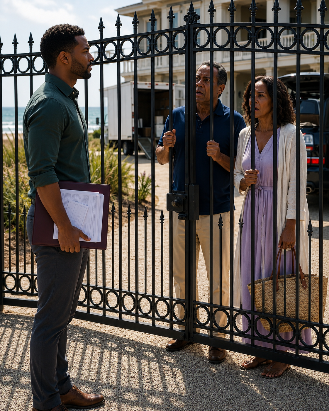 My Brother P:unched Me And Cut Me Off For 9 Years Because His Wife Called Me Trash. Yesterday, They Showed Up At My Oceanfront Mansion Saying, “We’re Moving In.” I Just Smiled And Locked The Gate…