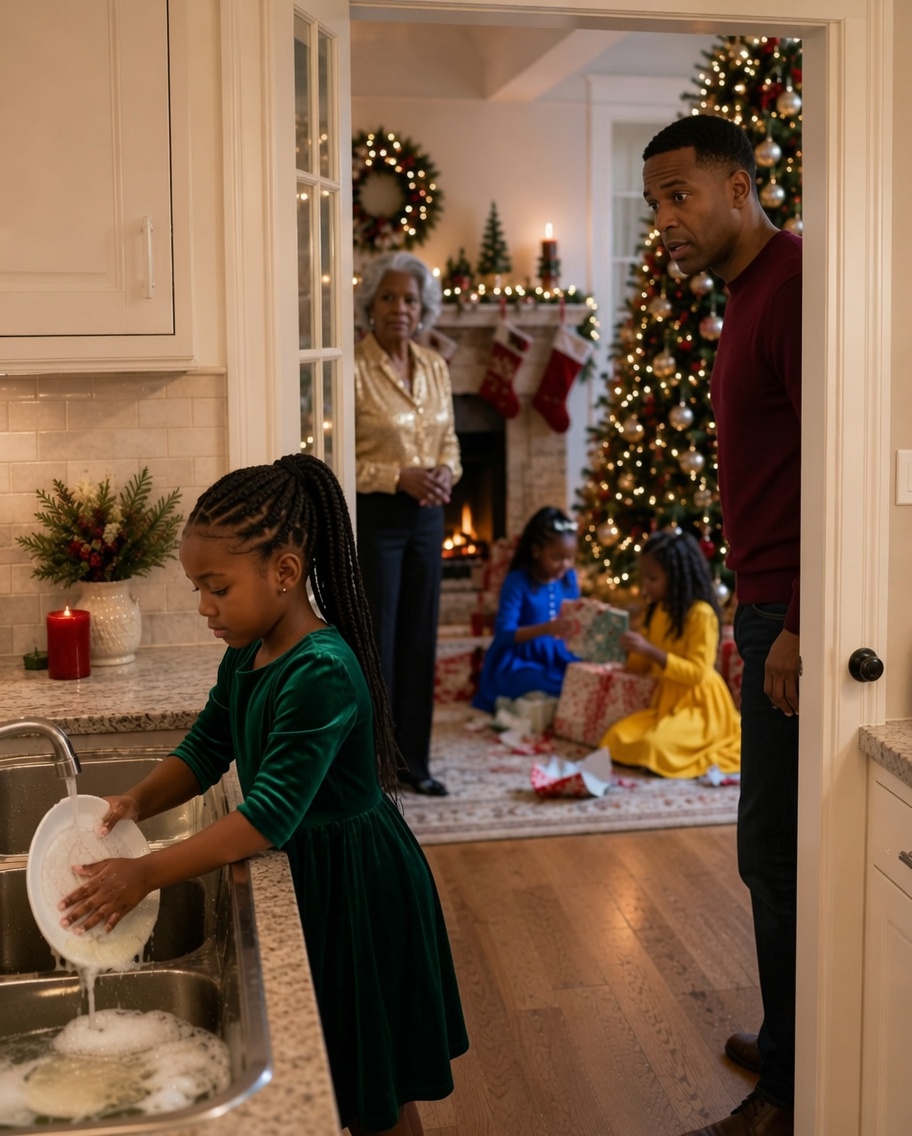 My Adopted Daughter Was Cleaning Up While Her Cousins Opened Christmas Gifts — Until She Looked At Me And Asked One Question That Changed How I Saw My Family Forever