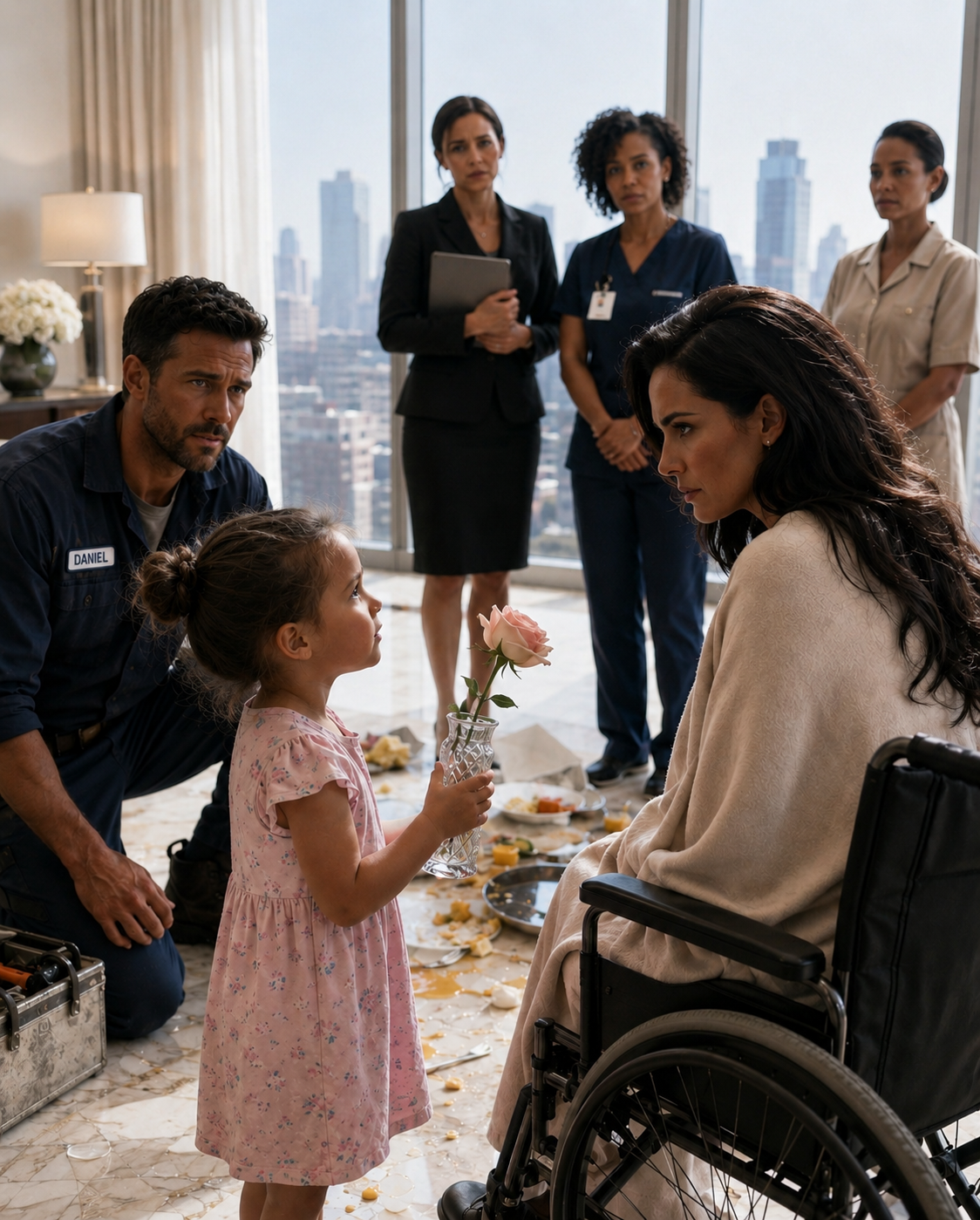 They Let the Paralyzed Billionaire Starve in Her Manhattan Penthouse — Until a Single Dad’s 5-Year-Old Daughter Walked In and Asked, “Do You Want Me to Sit With You?” M1