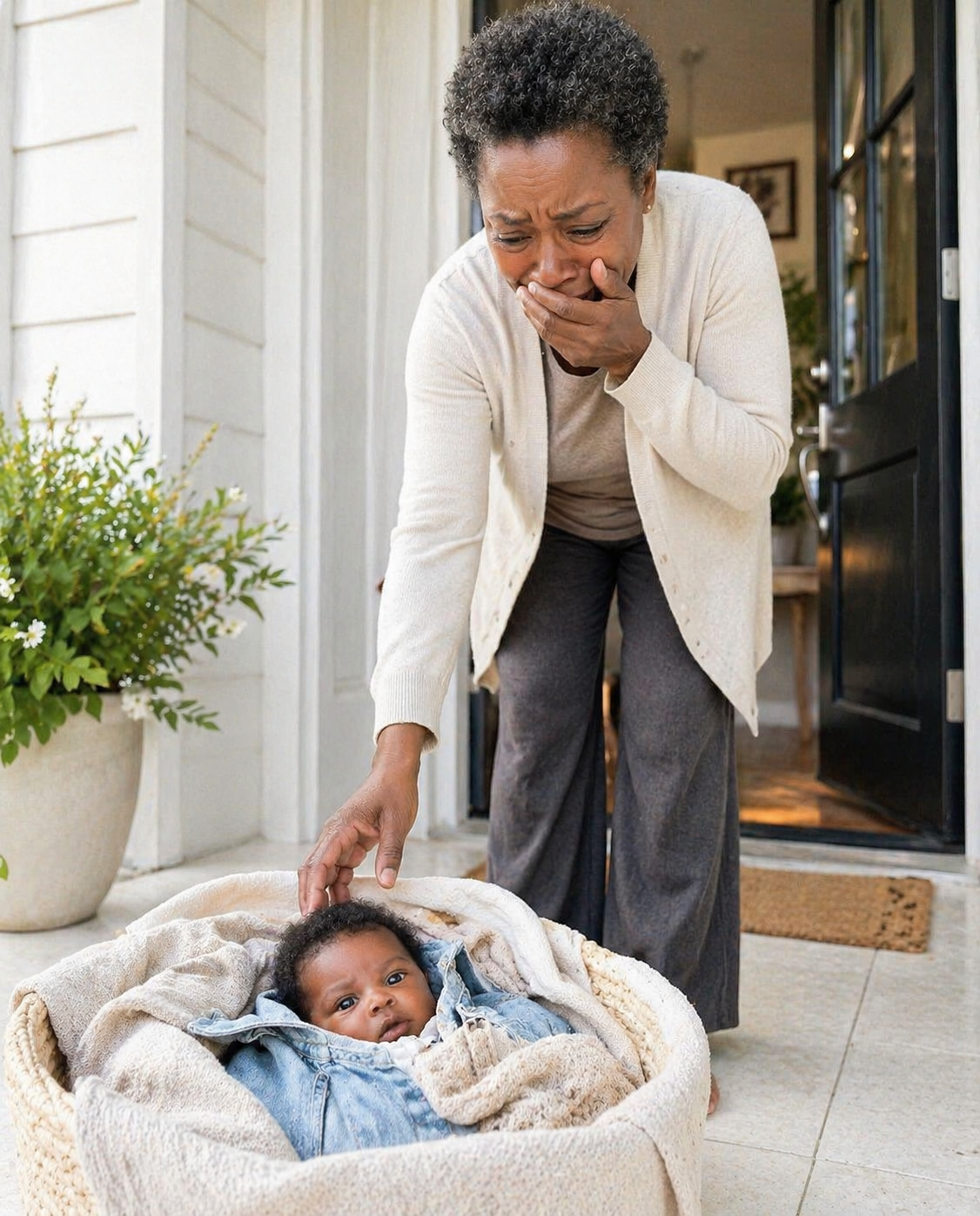 I Found a Baby Wrapped in My Missing Daughter’s Denim Jacket on My Porch – The Chilling Note I Pulled from the Pocket Made My Hands