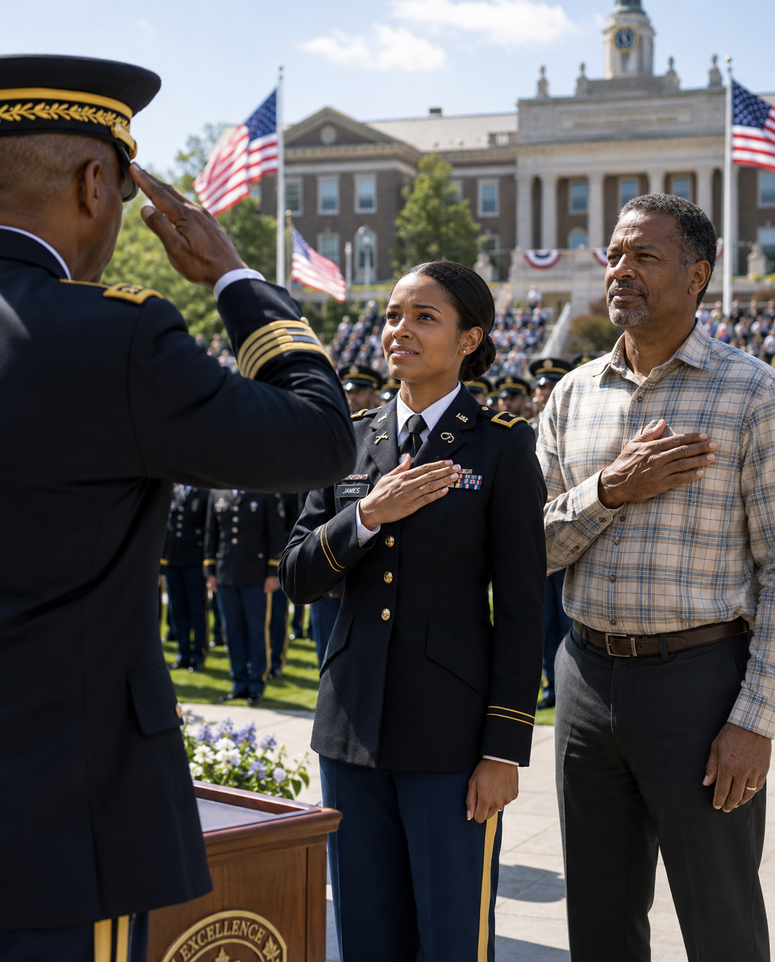I drove eighteen hours in an old semi-truck to watch my daughter become an Army officer… but before the ceremony ended…