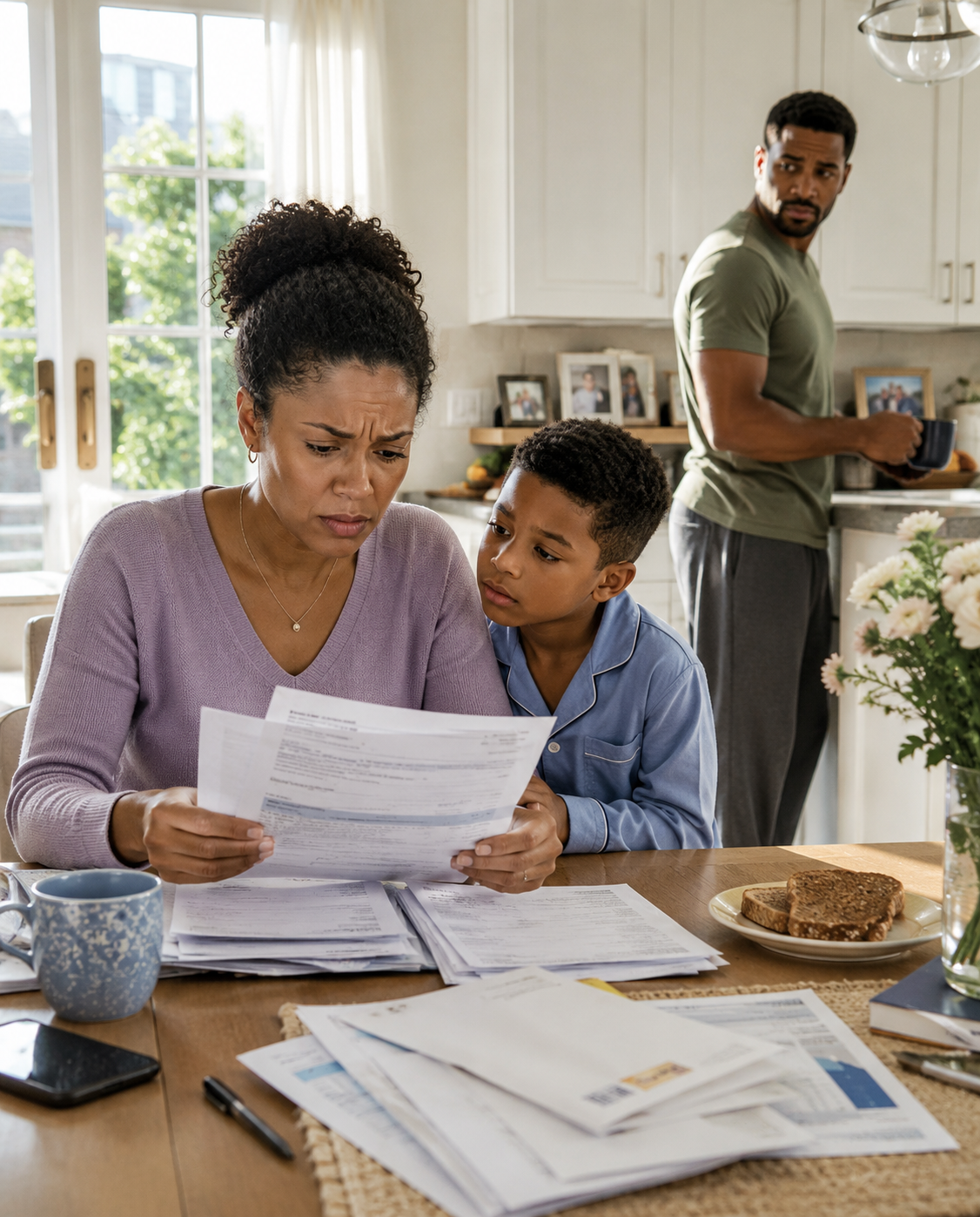 My seven-year-old son crawled into my bed, shaking, and whispered that his father had a girlfriend—and planned to take all my money when I left