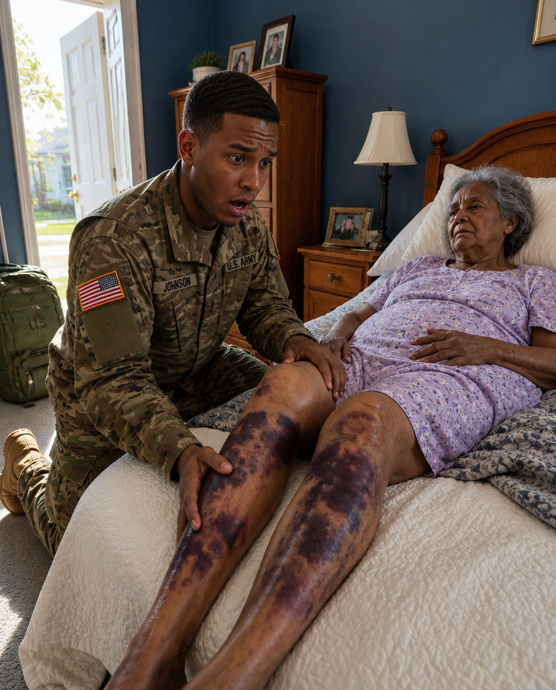 When I came home from deployment, my wife told the neighbors, “His mother has dementia—she hurts herself.” But I found Mom locked in a dark bedroom, fully lucid, with no phone and bruises she refused to explain.