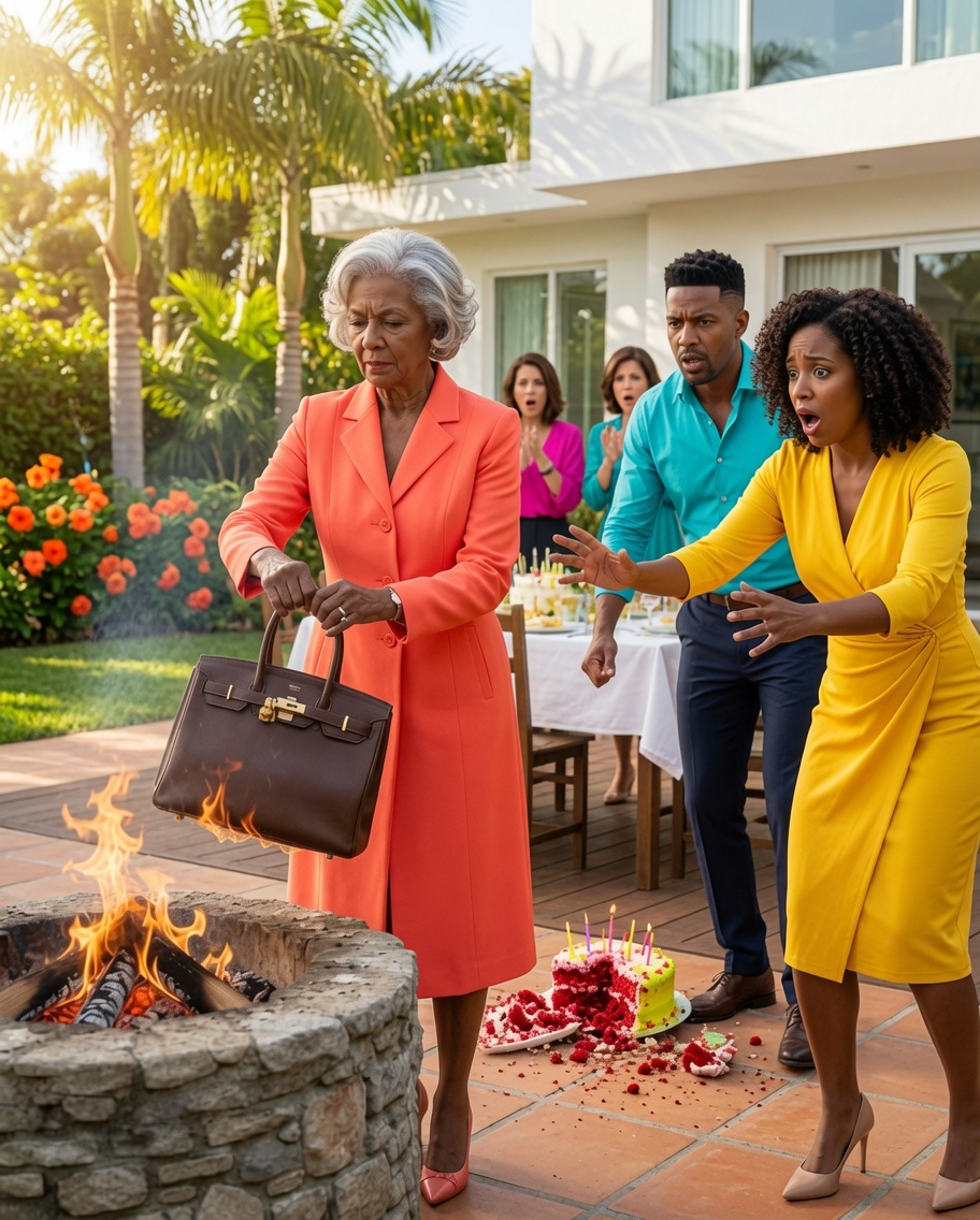 I endured contempt in my own home until he destroyed my birthday cake with a cruel smile. My son demanded I pay for the luxury handbag I burned belonging to his wife, unaware that I had already uncovered his dirty banking secret.