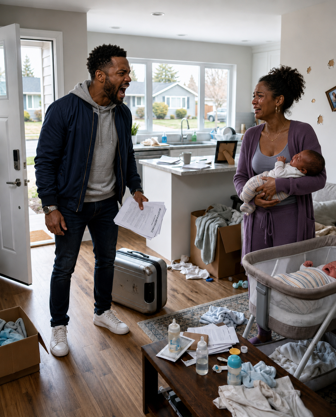 My Husband Scr:eamed That Our One-Month-Old Twins Were Driving Him Crazy, Then Flew to Europe With His Friends for a Month and Left Me Alone. But When He Finally Came Home and Opened the Front Door, What He Saw Made Him Freeze in Horror: ‘No. No Way. This Can’t Be Happening.’