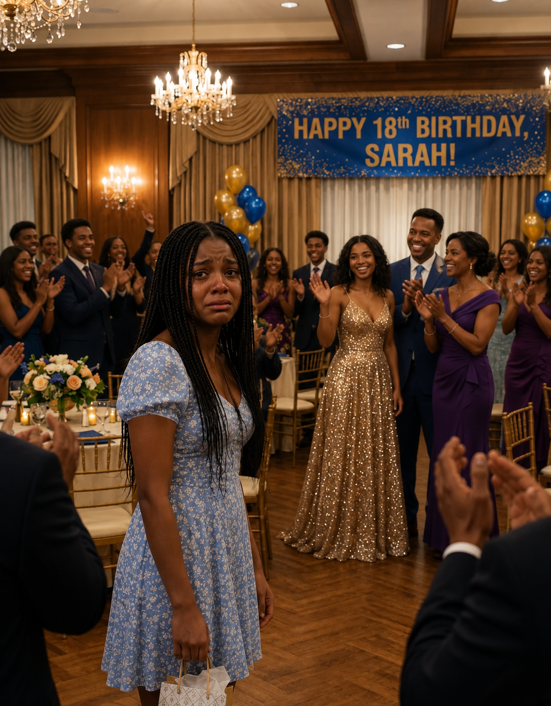 On my 18th birthday, I walked into a ballroom full of balloons, music, and cameras—only to hear my sister laugh, “Surprise! I’m turning eighteen again tonight.” My mother smiled and said, “Just let her have this, honey.”