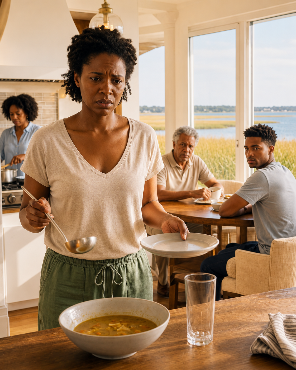 I was serving dinner in my own house when my dad slammed his fist on the table and said that this house was better suited to my half-brother, because he actually had children.