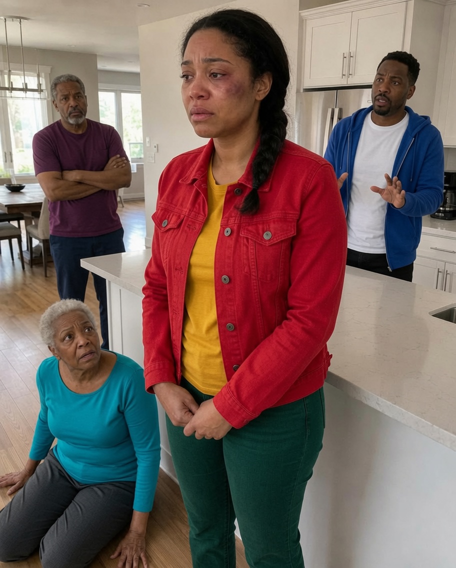 On my birthday, my father walked in, looked at my b:ruised face, and asked, “Sweetheart… who did this to you?” Before I could speak, my husband smirked and said, “I did. Gave her a sl:ap instead of congratulations.”