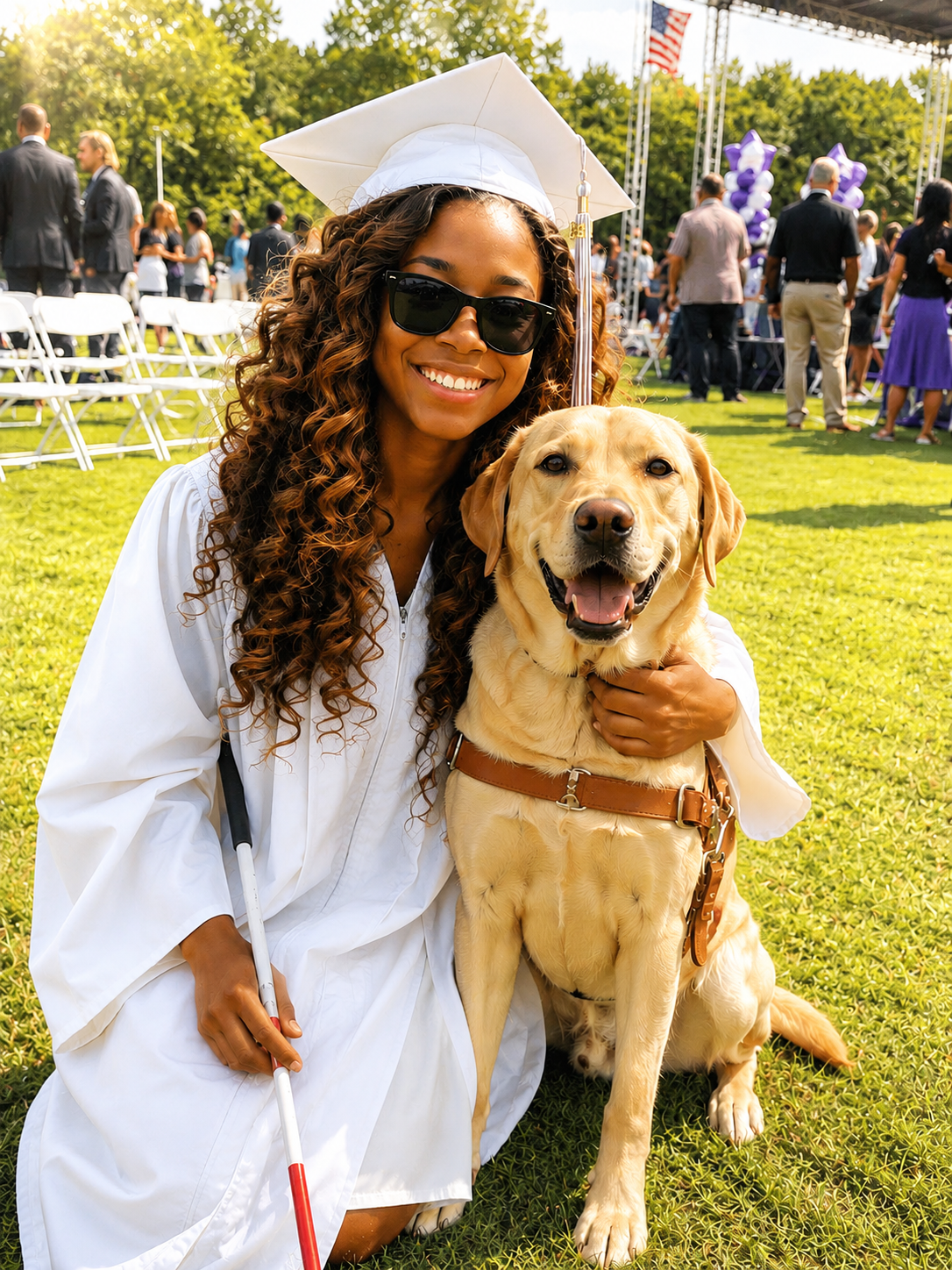 At Graduation, My Blin:d Daughter's Guide Dog Started Barking at a Man – Then I Looked Up, and When I Saw Who Was Standing in Front of Me, My Knees Went Weak