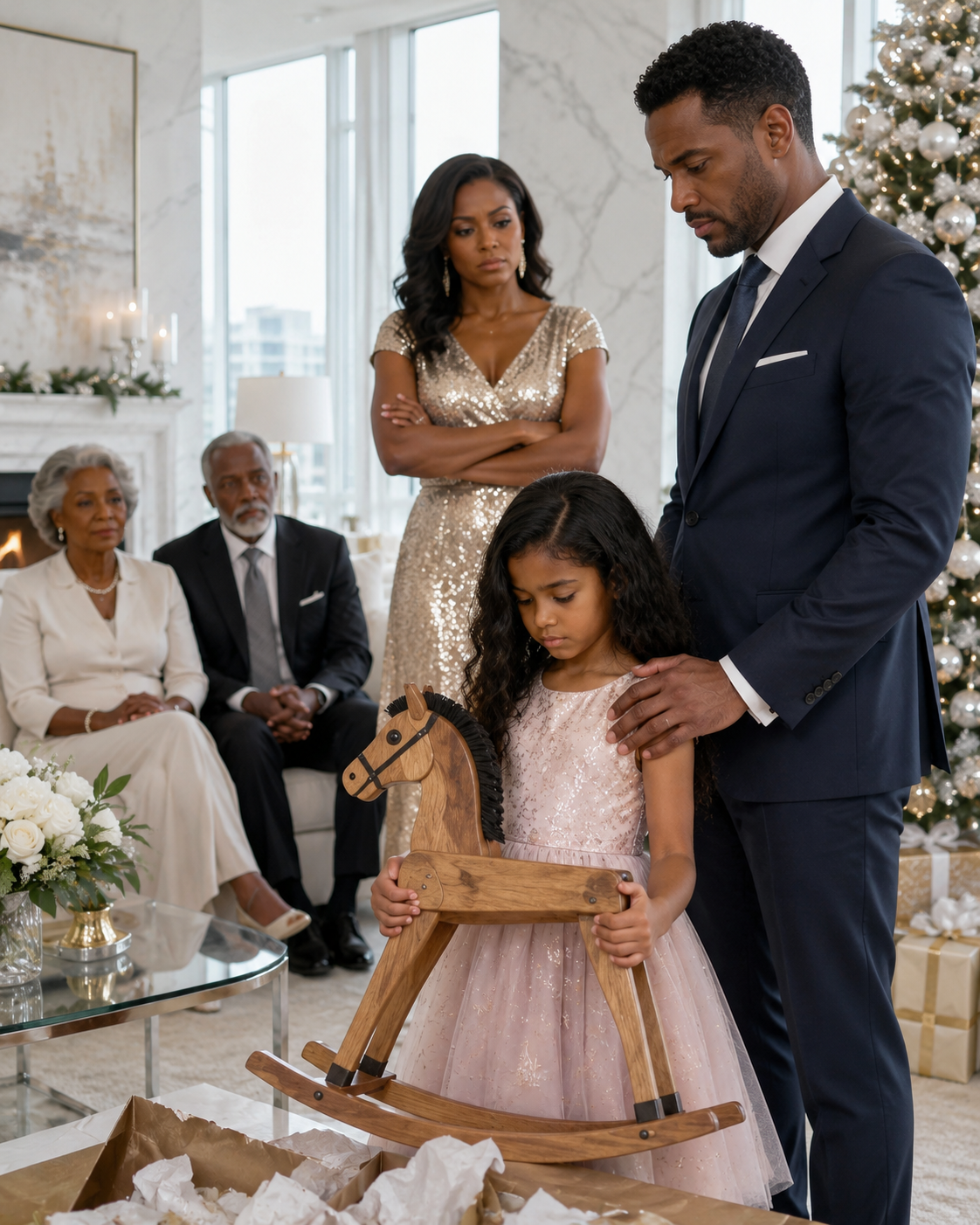 On New Year’s Day, My Daughter Was Given a Broken Toy While Everyone Else Received Expensive Gifts—Then Grandpa Coldly Said, “She Doesn’t Count.” My Response Changed Everything