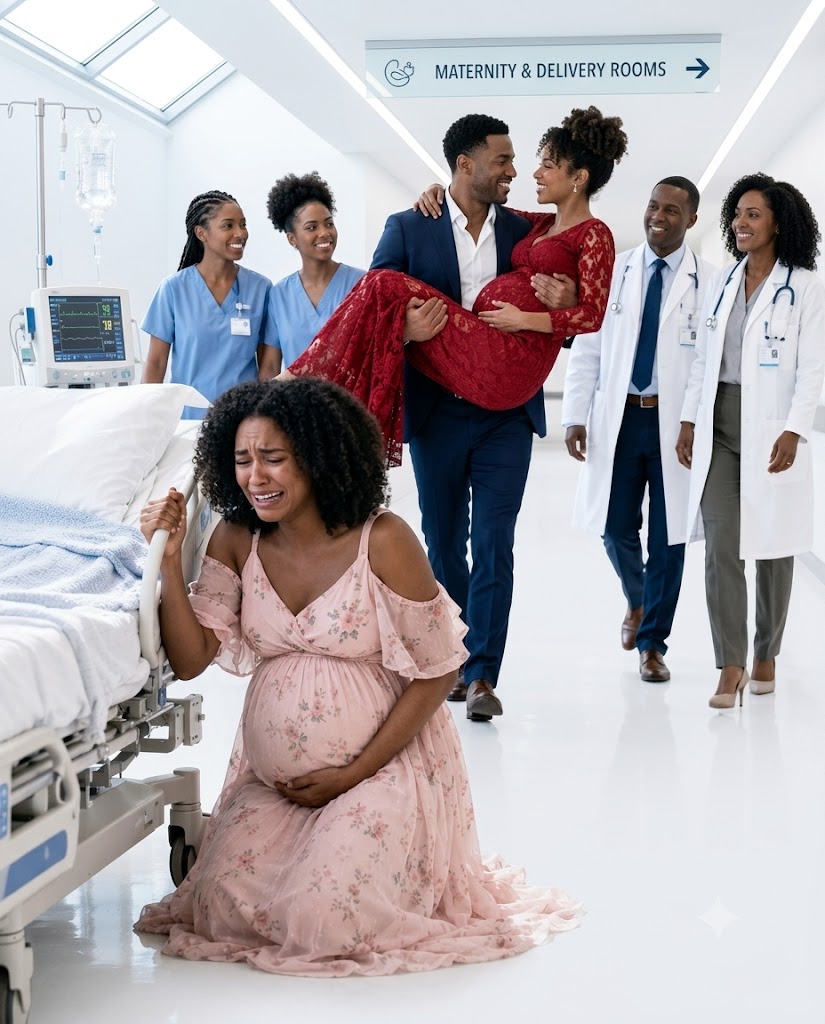 My husband abandoned me in the delivery room to be with his first love when she went into labor the same day, taking every doctor with him. As he cradled her newborn with a smile, a nurse whispered seven words that made him sprint to my room—then he collapsed in horror.