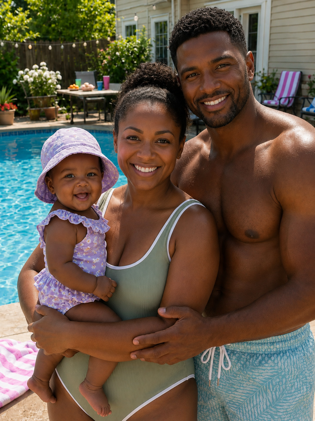 I hired an actor to pose as my boyfriend at the pool party where my ex-husband arrived with his new girlfriend — he mocked me until my pretend partner gave him a lesson he never expected.