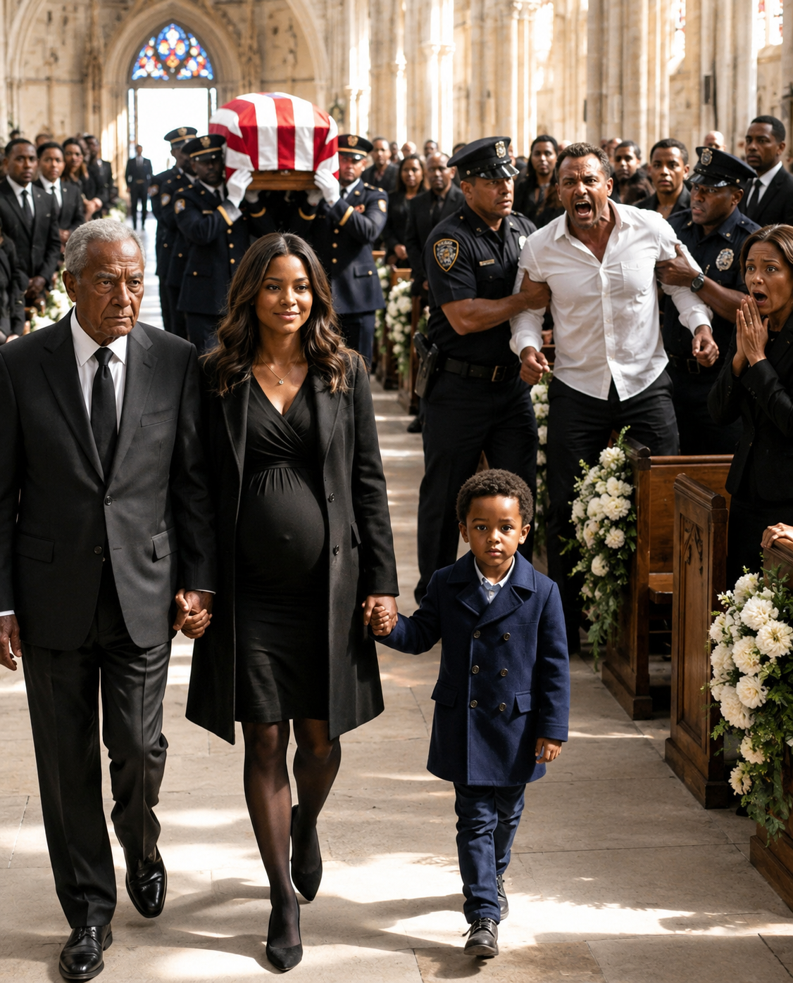 My husband shoved my nine-month-pregnant body off an icy cliff, believing a $50 million life insurance payout was worth my death. At my “funeral,” he stood beside his mistress and smirked. “They both froze to death,” he sneered.