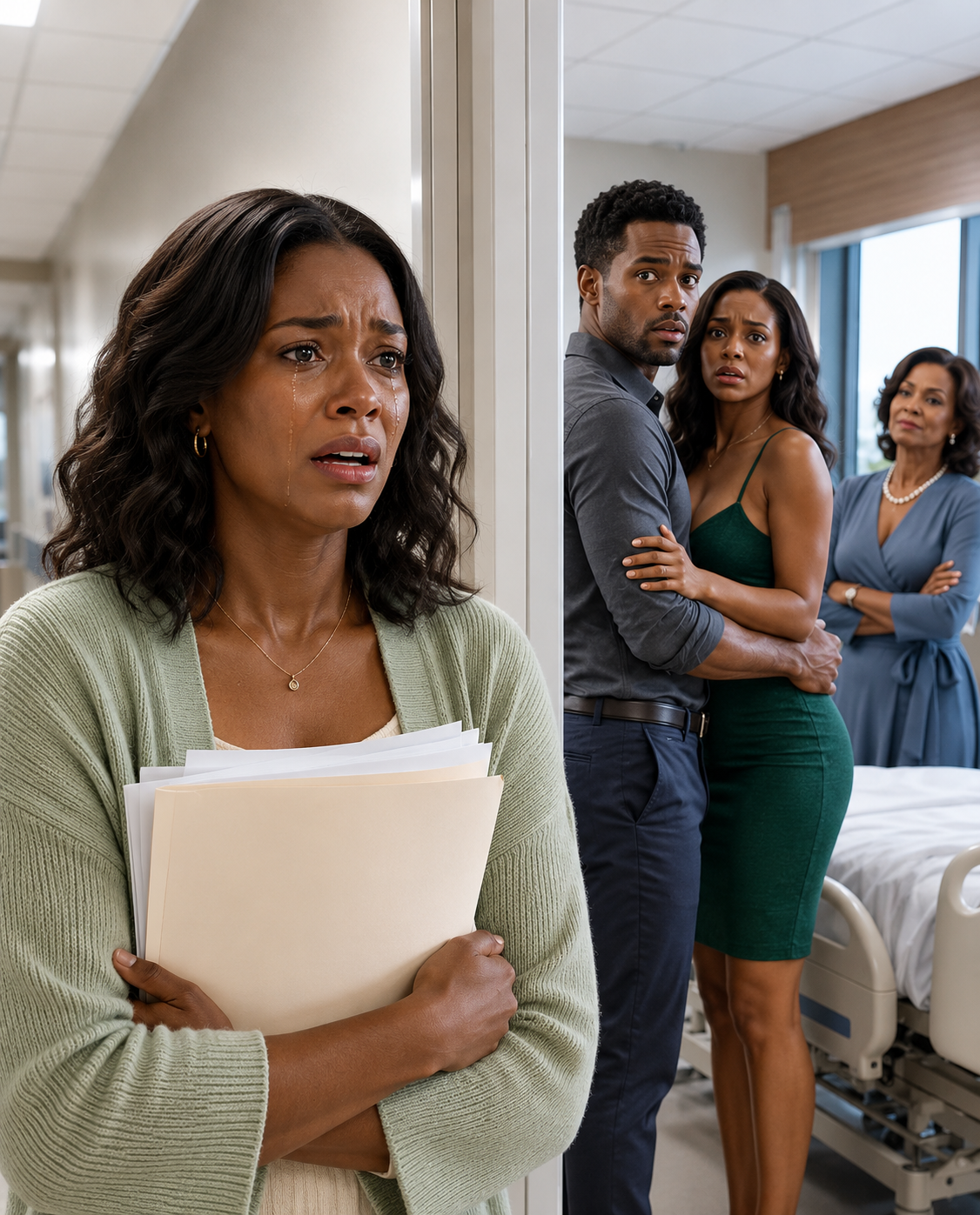 I sold the house my father left me to save my sick husband. But when I arrived at the hospital with the papers for the money, I found him healthy, standing up, and hugging another woman.