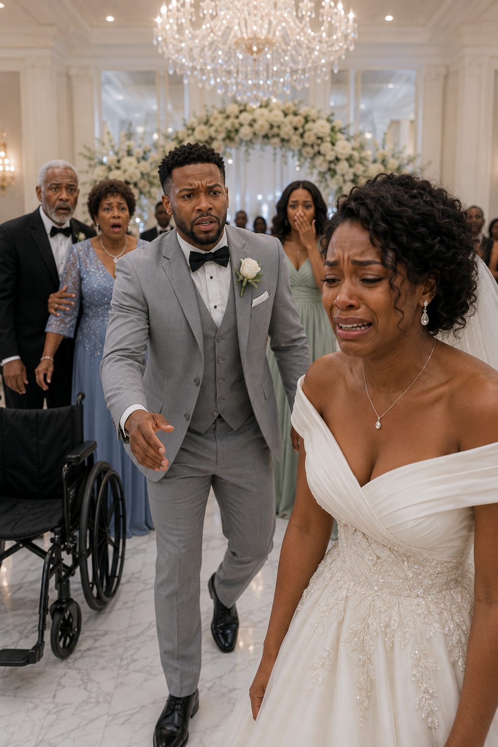 My parents and younger sister laughed loudly at my wedding. “Of course only a cripple would marry a failure like her,”