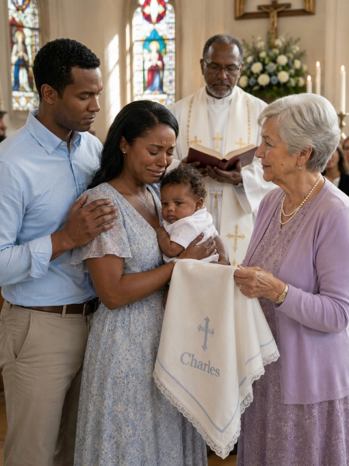 At My Son’s Baptism, My Mother Declared That My Husband and I Had Finally Agreed to Her Baby Name, Then Passed Out Personalized Gifts to the Entire Family—She Never Expected Me to Interrupt the Ceremony