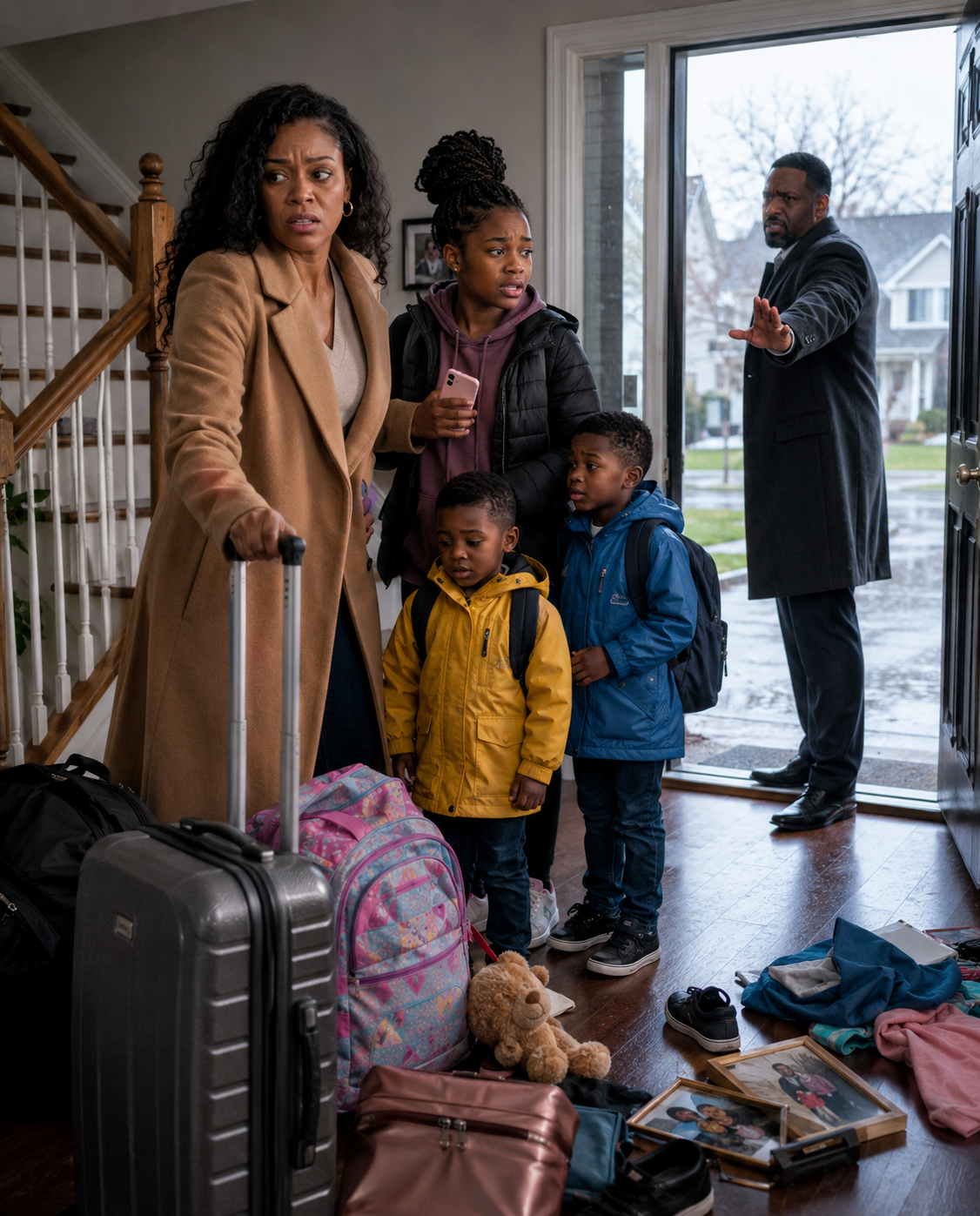 My Husband Stood In Front Of The Door And Said I Had No Income, No Home, And No Plan, So I Could Not Leave With Our Children. Two Hours Later, My Own Father Closed Another Door In The Rain After Believing My Husband’s Story. I Buckled My Children Back Into The Car And Made Them One Promise: Watch Us Build Something Better.