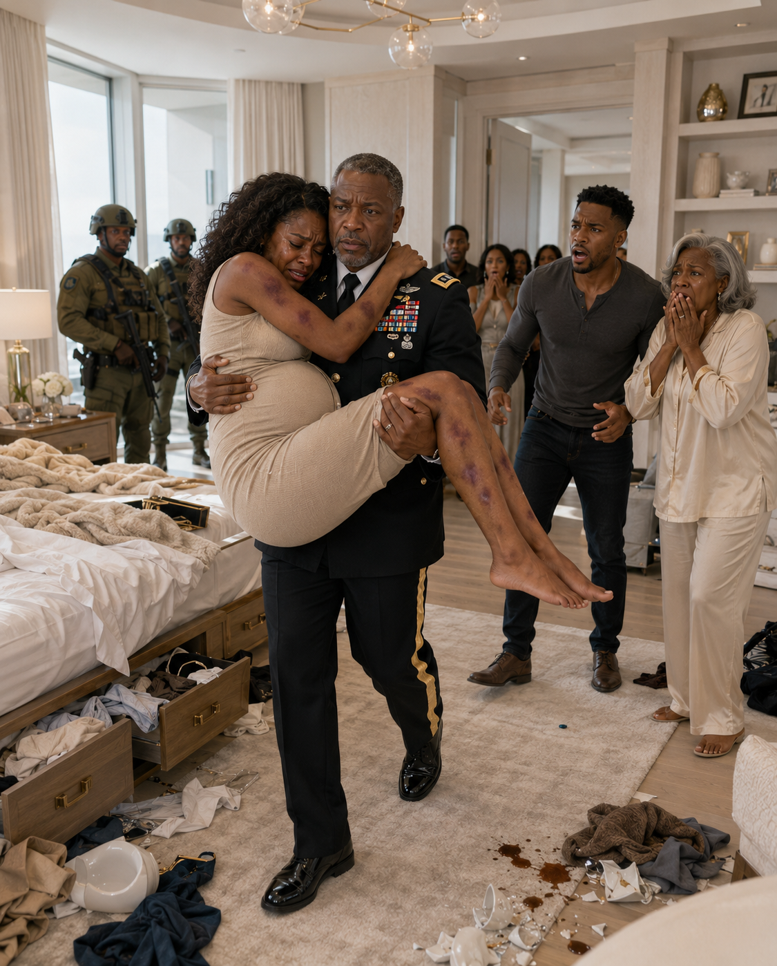 When my father lifted the blanket covering my pregnant body, my husband dropped his cup… and all the lies he and my mother-in-law had built up over months began to crumble